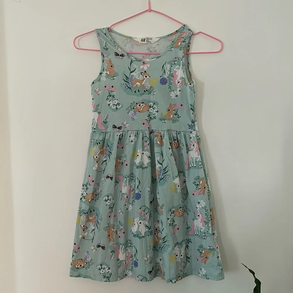 🔥🔥H&M girls 8-10 years jersey knit tank dress Unicorn Print for summer  🦄